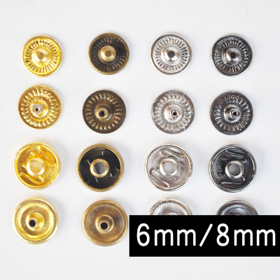 taobao agent Copper small buttons for baby DIY handmade accessories mini four-button snap button 6MM8mm