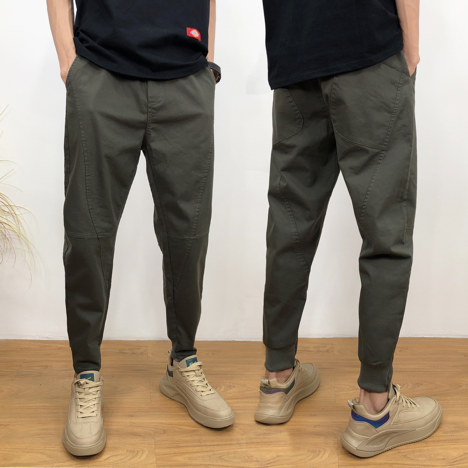 李宁运动裤男士2021夏季新款运动时尚系列宽松休闲收口运动长裤