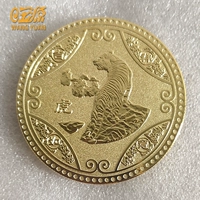 Tiger Zodiac Guldling True Gold (вырезанное имя) с акриловым ящиком
