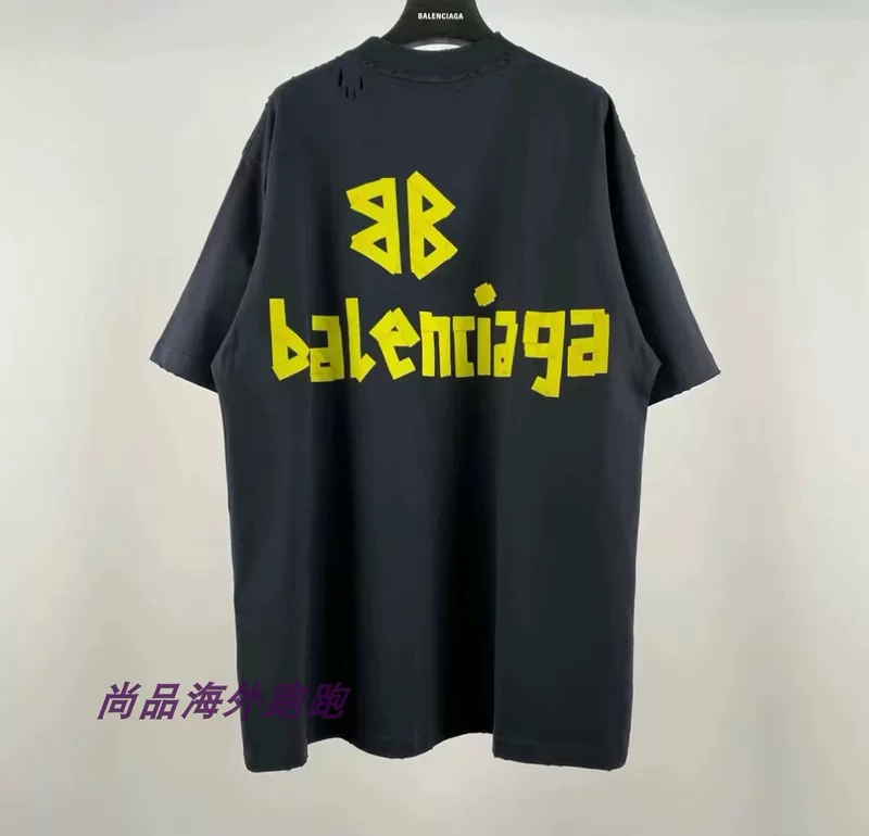 Balenciaga Paris Family короткая футболка муж/женщина