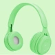 Зеленые наушники, bluetooth