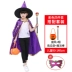 Halloween trẻ em trang phục bé trai biểu diễn chất liệu mẫu giáo trang phục ảo thuật gia phù thủy áo choàng bé gái áo choàng 