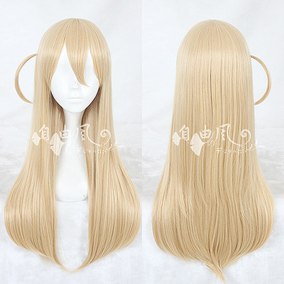 taobao agent [Free Wind] Girl frontline cos wigs of KP31 COS wig, camel -colored milk brown long straight wig