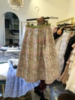Весенняя модная приталенная длинная юбка, 2023, городской стиль, высокая талия, цветочный принт, А-силуэт
