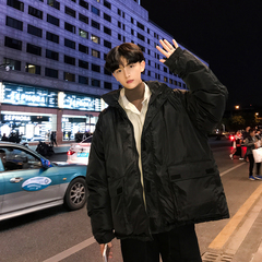 冬季潮牌工裝棉衣男寬鬆棉襖韓版百搭學生休閒加厚棉服情侶外套潮