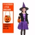 Halloween trẻ em trang phục bé gái váy công chúa quần áo phù thủy phù thủy ăn mặc cô gái hóa trang trình diễn trang phục 