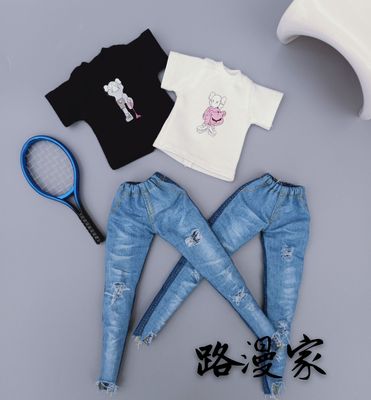 taobao agent Lu Manjia 6 points small cloth doll clothing Blythe doll clothes Kerr Duo Elf Ob baby clothing trend T -shirt