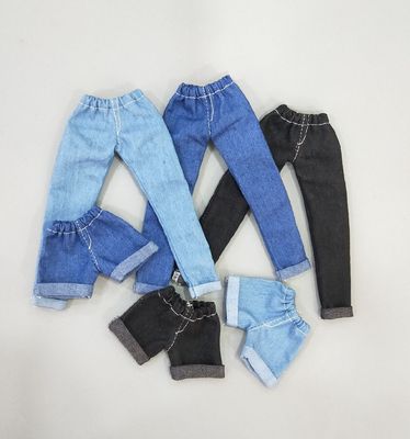 taobao agent Lu Manjia 6 -point baby jeans Keer small cloth OB24/25/27 can wear nine -point loose straight pants