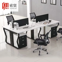 Bàn làm việc của nhân viên Sou Wei đơn giản, hiện đại, bàn ghế kết hợp nội thất bàn máy tính tu sat van phong