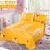 mảnh 100 Khăn% cotton duy nhất của tấm bông chéo đơn giản ký túc xá sinh viên độc thân thông qua đôi Mika 1.8 - Khăn trải giường ga trải nệm Khăn trải giường