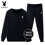 Playboy áo len nam cổ tròn lỏng thể thao phù hợp với mùa xuân và mùa thu dài tay T-Shirt kích thước lớn nhà quần áo giản dị