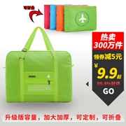 Phiên bản tiếng Hàn của túi du lịch dung lượng lớn gấp xe đẩy hành lý túi du lịch siêu nhẹ quần áo hoàn thiện túi lưu trữ nữ