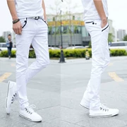 Mùa hè mới quần dài nam giản dị quần trắng Slim Straight phiên bản Hàn Quốc của xu hướng thanh niên lỏng lẻo