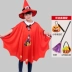 Halloween Trẻ Em Trang Phục Phù Thủy Bé Gái Bé Trai Áo Mẫu Giáo Hiệu Suất Nhà Ảo Thuật Áo Choàng Đạo Cụ Cos Phù Hợp Với 