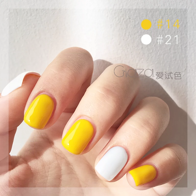 Sơn móng tay Innisfree dành cho nữ # 21 white pure white milk white # 14 gold Lemon yellow scrub - Sơn móng tay / Móng tay và móng chân