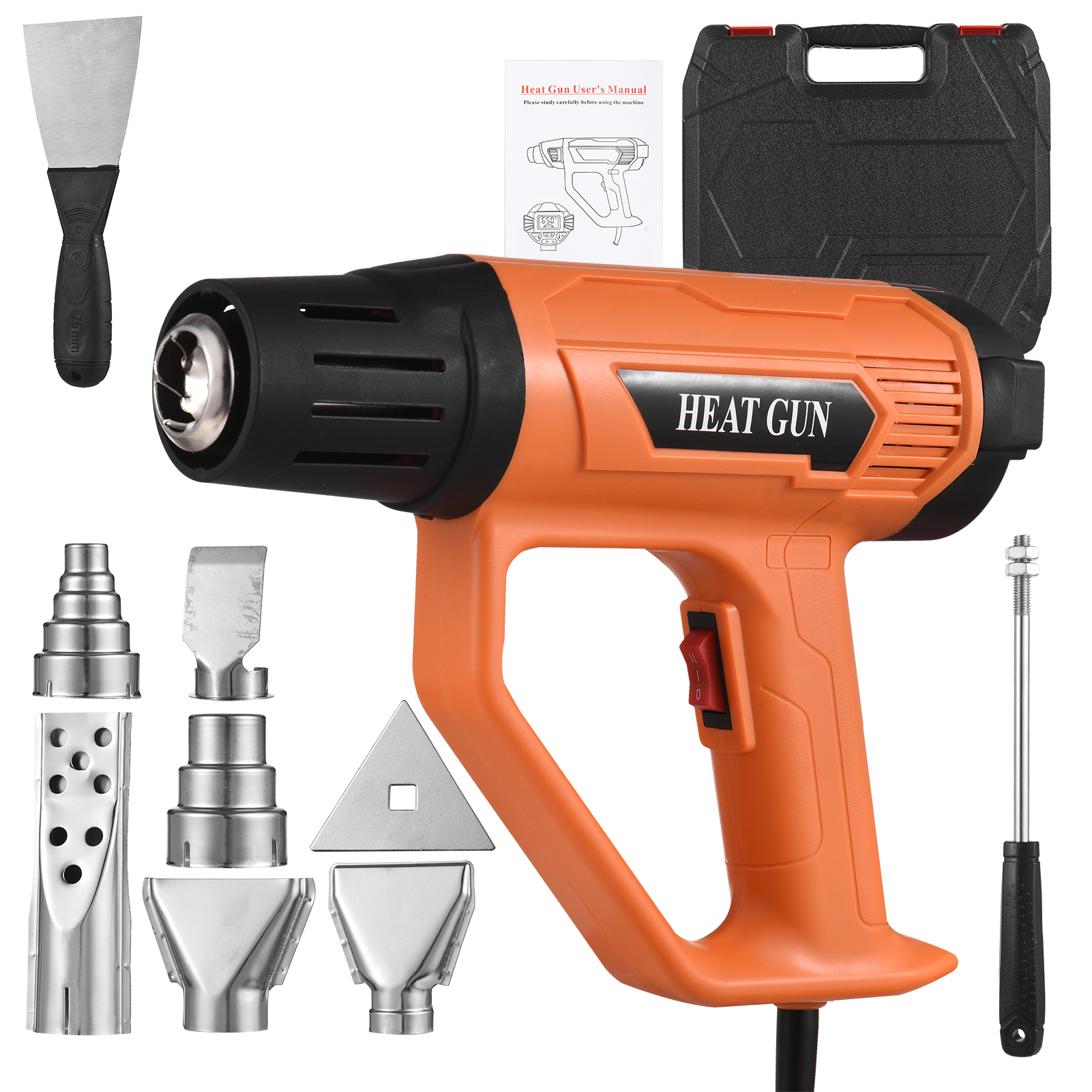 110V高品質數顯熱風槍貼膜烤槍熱縮膜哄槍台灣船用美規熱風槍高溫淘宝网