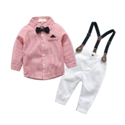 Baby Years Old Dress Boy Baby Birthday Banquet Zhou Shishi Suit Bib Pill Baby Flower Bow Tie Spring and Set - Váy trẻ em