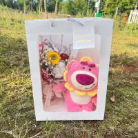 Клубника на солнечной энергии, подсолнух, букет