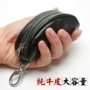 Da mềm da lộn da túi chìa khóa da của nam giới eo khóa nữ phổ xe handmade đơn giản công suất lớn túi lưu trữ móc khóa túi mini