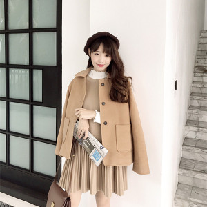 Miễn phí vận chuyển. [ANLI STYLE] Tự còn lại. Đơn giản hoang dã kẻ sọc rắn màu ngọt ve áo áo ngắn