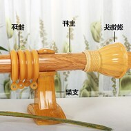 # 客厅 门帘 窗 和 窗帘 # Phòng ngủ đơn cực vàng cực phòng khách cực rèm đôi cực phòng khách phụ kiện khung gỗ giả hạt