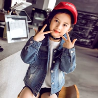 Quần áo trẻ em mùa thu 2019 cho bé gái mùa thu denim áo khoác ngắn mùa xuân Quần áo mùa xuân 1 mét 1 đến 1 m 2 3 4 5 quần áo mùa thu - Khác quần áo cho trẻ 14 tuổi nam