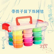 Đất sét siêu nhẹ 24 màu plasticine không độc màu pha lê bùn trẻ em làm bằng tay mềm đất sét không gian đất sét cô gái phù hợp