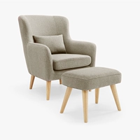 Бежевый хлопок и лен с начесом