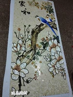 Мраморная картина/карта цветов и птиц (0,1 квадрата)