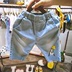 Trai quần short denim mùa hè phần mỏng mặc 2018 mới của Hàn Quốc phiên bản của triều thời trang trẻ em cắt quần trẻ em quần thủy triều Quần jean