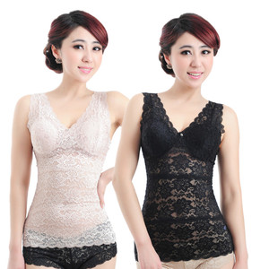Xia Chao phần mỏng body vest của phụ nữ bụng eo kích thước lớn jacquard đồ lót áo ngực thoáng khí áo ngực cơ thể áo nhựa