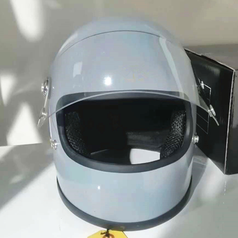 Cement High Grade Glass HelmetTTCO motorcycle Halley Retro locomotive Full helmet Electric vehicle safety hat Full coverage  Four seasons Helmet