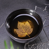 Maple Leaf Tianmu Tea Cup One Cup Single Kiln изменить мастер чайную чашку керамический кунг -фу чайный дом дом