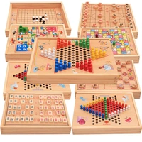 Checkers Bay Cờ Vua Cờ Backgammon Bàn Cờ Trò Chơi Nhiều Người Lớn Cờ Vua Trẻ Em của Câu Đố Đồ Chơi Bằng Gỗ bộ đồ chơi cờ vua to