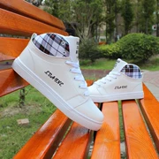 Mùa thu và mùa đông giày vải cao giày sneakers nam phiên bản Hàn Quốc của xu hướng giày chạy bộ nam giản dị nhỏ màu trắng giày giày