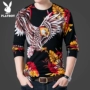 Playboy nam áo len 2018 mới mùa xuân và mùa thu vòng cổ cashmere dài tay t-shirt lỏng trung niên áo len nam áo khoác sơ mi nam