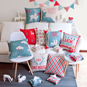 Bắc âu đỏ Giáng Sinh Năm Mới món quà hiện đại nhỏ gọn gối mô hình văn phòng sofa phòng đệm gối thắt lưng gối