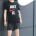 NIKE Nike nữ mùa hè nam cotton lỏng thể thao thi tuyển sinh trung học toàn điểm số áo thun ngắn tay CI9852-010-100 - Áo phông thể thao áo ba lỗ thể thao Áo phông thể thao