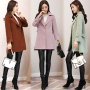 Chống mùa giải phóng mặt bằng màu caramel cashmere áo len nữ phần dài Hàn Quốc phiên bản 2018 mùa thu và mùa đông mặc áo len mới