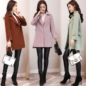 Chống mùa giải phóng mặt bằng màu caramel cashmere áo len nữ phần dài Hàn Quốc phiên bản 2018 mùa thu và mùa đông mặc áo len mới áo dạ cho phụ nữ 40 tuổi