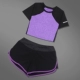Глубокая конопляная фиолетовая шорты T+Purple Edge
