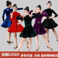 Девушка латинское танцевальное корейское бархатное платье