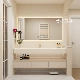 Tủ phòng tắm tùy chỉnh 
            kết hợp tấm đá tối giản hiện đại liền mạch một chậu rửa chậu rửa chậu rửa tủ gương thông minh bộ tủ gương phòng tắm tủ gương nhà tắm