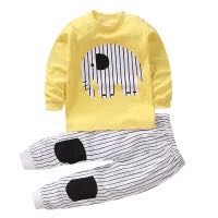 Lemon Yellow6 Months 7 Baby girl One baby Autumn trousers Autumn clothes suit 0 One 1-2-3 year winter Korean version tide pure cotton clothes virgin boy