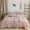 Chúc ngủ ngon mèo tinh khiết giặt bông bốn mảnh cotton đơn giản in Bắc Âu đồng bằng cotton tối giản khăn trải giường - Bộ đồ giường bốn mảnh