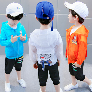 Quần áo trẻ em boy quần áo chống nắng new pig Pei siêu nhẹ quần áo ngoài trời mùa hè trẻ em của du lịch tạo tác vừa trẻ em quần áo da