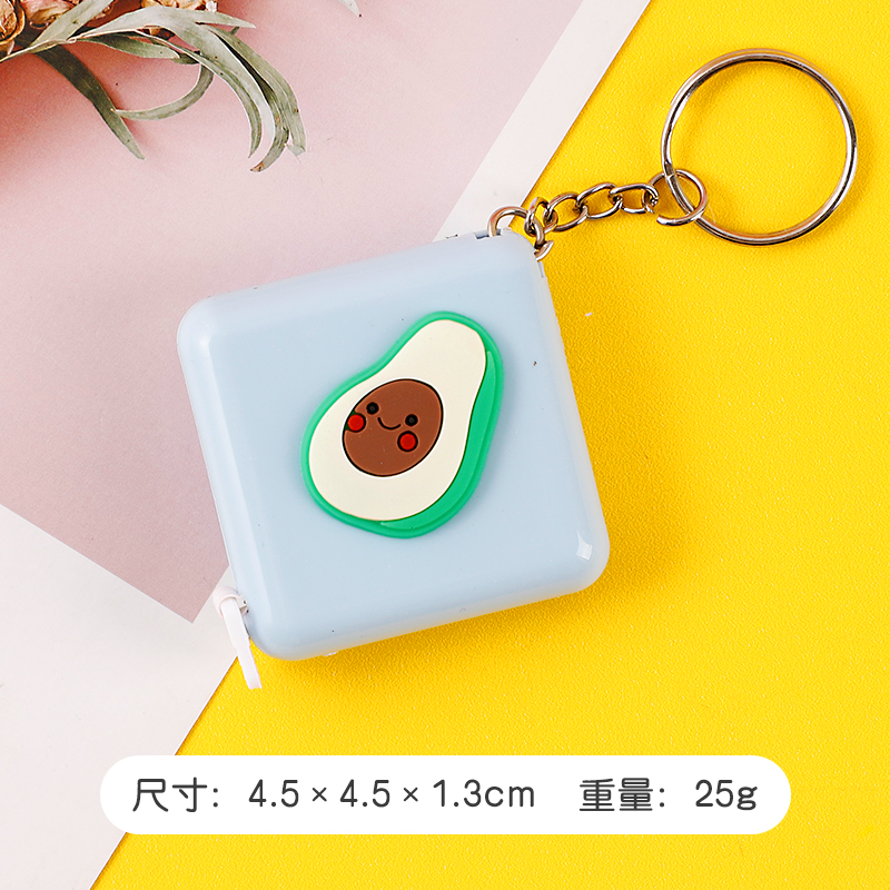 Avocado With Blue Backgroundruler Small tape measure Mini With you portable 1.5 Mipi ruler lovely Measure waist circumference bust Three circumference Soft ruler clothes ruler