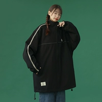 Куртка, весенний жакет для отдыха для школьников, 2021 года, тренд сезона, оверсайз, в корейском стиле, длинный рукав