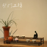 Xưởng sản xuất, giá đựng trà kungfu hai lớp Zizhu, bộ ấm trà, kho, kho trà, kệ, bọt khô, giá đựng cốc nhiều túi - Trà sứ