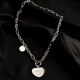 N190 Love OT Ожерелье Серебряное цвет